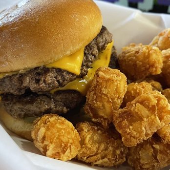 The Amish Trading Post - Big Chiefburger with tots. - Bakeries Near Me - Osceola, Missouri The Amish Trading Post - Big Chiefburger with tots. - Bakeries Near Me - Osceola, Missouri