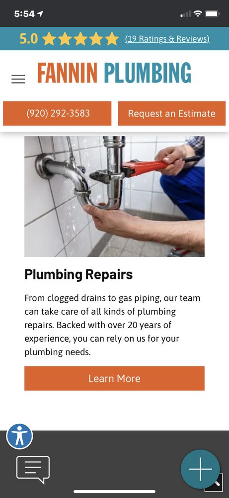 Slide of Fannin Plumbing