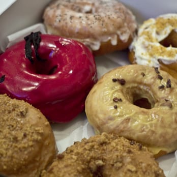 Dough - Box of 6 (Hibiscus, Passionfruit, Cafe au Lait, Lemon Poppyseed, Lemon Cheesecake) - Desserts Near Me - New York, New York