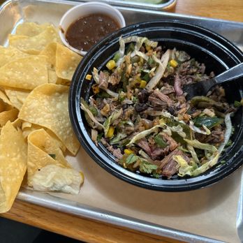 Oscar Delta Texas Kitchen - Build that bowl with brisket! This was what was left after eating lunch (larger portions forsure)! - Tex-Mex Near Me - Forney, Texas