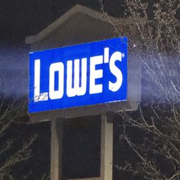 Exterior outside entrance of Lowe's Home Improvement - Bat signal - Harrisburg, Pennsylvania Exterior outside entrance of Lowe's Home Improvement - Bat signal - Harrisburg, Pennsylvania