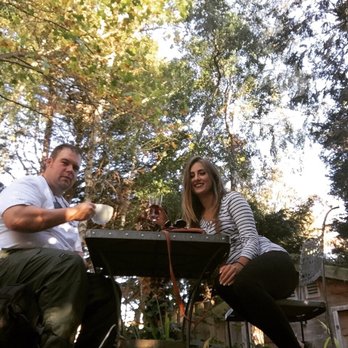 Cafe Mokka - Drinking in the garden area while we wait for our tub - Coffee & Tea Near Me - Arcata, California Cafe Mokka - Drinking in the garden area while we wait for our tub - Coffee & Tea Near Me - Arcata, California