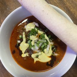 Birria de res with handmade tortilla. Birria de res with handmade tortilla.