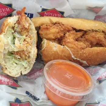 Bronx Sandwich - To go shrimp po boy now available everyday. Spicy sauce on the side. Lettuce, shrimp, mayo, minus tomato, on a baguette. - Sandwiches Near Me - Tustin, California Bronx Sandwich - To go shrimp po boy now available everyday. Spicy sauce on the side. Lettuce, shrimp, mayo, minus tomato, on a baguette. - Sandwiches Near Me - Tustin, California