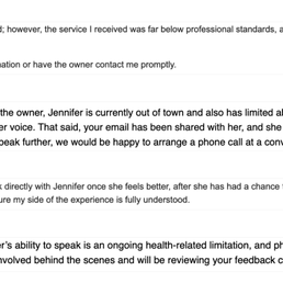 Screenshots of our emails: It was a 'temporary' health issue. But after I offered to wait, it became an 'ongoing' limitation. Screenshots of our emails: It was a 'temporary' health issue. But after I offered to wait, it became an 'ongoing' limitation.
