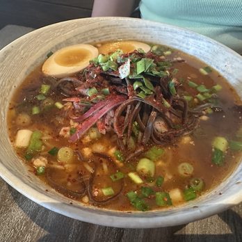Ox Bone Ramen - Spicy Nagoya. The ground meat isn't an ideal ramen topping - Ramen Near Me - Westlake Village, California Ox Bone Ramen - Spicy Nagoya. The ground meat isn't an ideal ramen topping - Ramen Near Me - Westlake Village, California