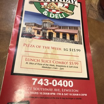 Southway Pizzeria - Menu - Pizza Near Me - Lewiston, Idaho Southway Pizzeria - Menu - Pizza Near Me - Lewiston, Idaho