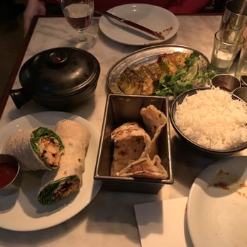 Dishoom - Paneer Tikka, Steamed Basmati Rice, Chicken Ruby, Garlic Naan, Dishoom Chicken Tikka Roll - Indian Near Me - London, XGL Dishoom - Paneer Tikka, Steamed Basmati Rice, Chicken Ruby, Garlic Naan, Dishoom Chicken Tikka Roll - Indian Near Me - London, XGL