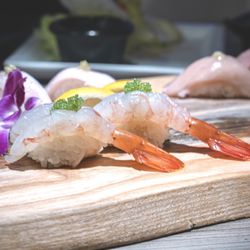 Oji Sushi & Bar - Sweet Shrimp (Ama Ebi) Sushi.