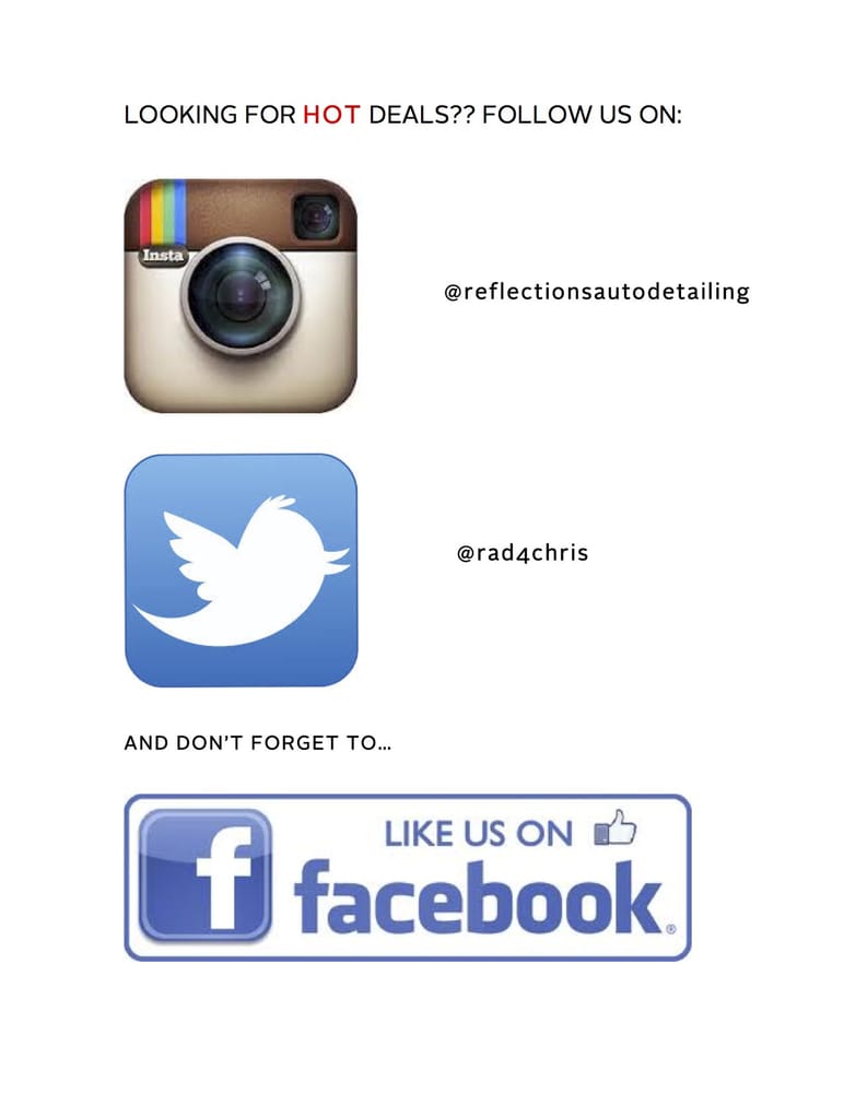 REFLECTIONS AUTO DETAILING Updated August 2024 33D Harwood Avenue S, Ajax, Ontario Auto