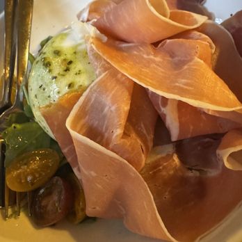 Misirizzi - Burrata with prosciutto - Italian Near Me - New York, New York Misirizzi - Burrata with prosciutto - Italian Near Me - New York, New York