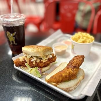 Angry Chickz - #3 combo: medium slider, hot tender, mac & cheese, coke - Southern Near Me - Citrus Heights, California