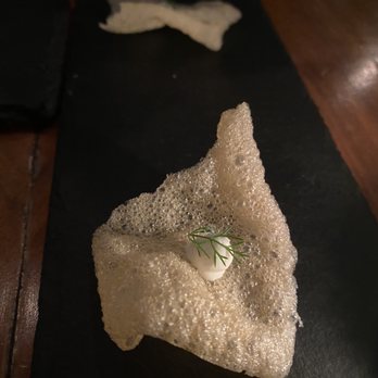 Anomaly SF - Salmon chip with lemon creme fraiche - New American Near Me - San Francisco, California