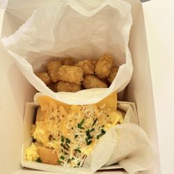 Egg Flip - Tater tots and simply egg