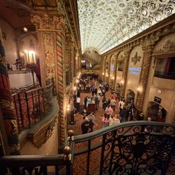 Louisville Palace Theatre - Lobby area, peering down to people watch