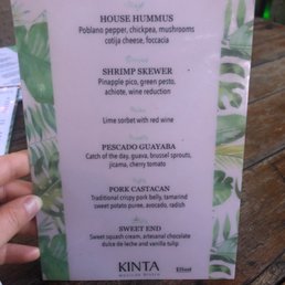 Tasting menu
