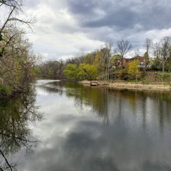 Village of Manchester - Looking North on the River Raisin from Main St. Bridge in Manchester