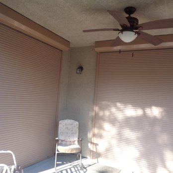 Nevada Rolling Shutter - Installed Rolling Shutters on Sliding Glass Doors - Shutters Near Me - Las Vegas, Nevada