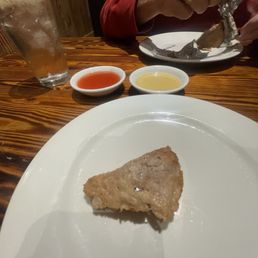 Paper wrapped chicken (steamed) with duck sauce and spicy mustard! Yum!!