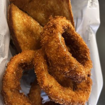 Chaos Sushi Bar and Grill - Patty melt with onion rings - Sushi Bars Near Me - Belleville, Illinois