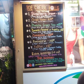 Ice Cream Rolls Hawaii - Menu - Ice Cream & Frozen Yogurt Near Me - Honolulu, Hawaii