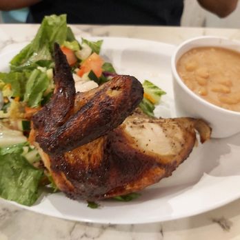 Inka Wasi - Pollo (Peruvian rotisserie chicken) with frijoles (canary beans) and vegetables - Latin American Near Me - Los Angeles, California Inka Wasi - Pollo (Peruvian rotisserie chicken) with frijoles (canary beans) and vegetables - Latin American Near Me - Los Angeles, California