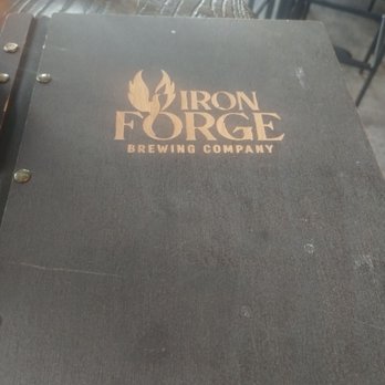 Iron Forge Brewing Co. - Front of the Menu - Breweries Near Me - Sevierville, Tennessee