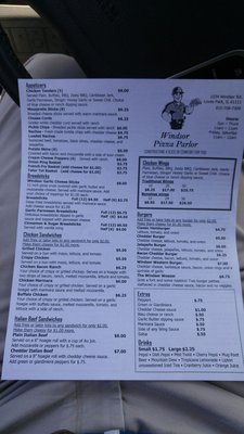 Menu photo 2 Windsor Pizza Parlor Loves Park, IL Menu photo 2 Windsor Pizza Parlor Loves Park, IL