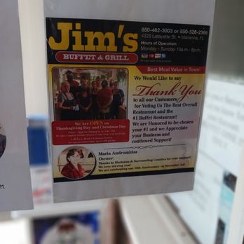 Jim's Buffet & Grill - Flyer - Southern Near Me - Marianna, Florida Jim's Buffet & Grill - Flyer - Southern Near Me - Marianna, Florida