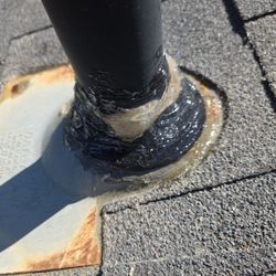 Edwards Roofing Repair - Vent Pipe resealed as a courtesy repair