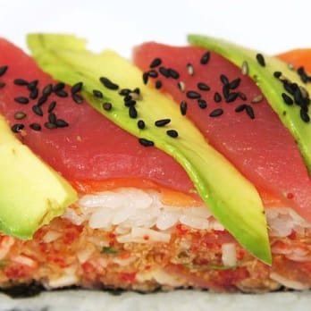 Sushi Bonsaï - a piece of sushi with avocado and salmon - Sushi Bars Near Me - Montreal, Quebec Sushi Bonsaï - a piece of sushi with avocado and salmon - Sushi Bars Near Me - Montreal, Quebec