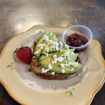 Inner Circle Cafe - Goat Cheese Toast added avocado - Coffee & Tea Near Me - Scottsdale, Arizona