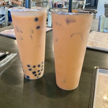 Kino Kitchen - Thai Iced Tea...one with Boba and one without - Bubble Tea Near Me - Kingman, Arizona