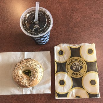 Einstein Bros. Bagels - Avo Everything Bagel w/ Cold Brew. - Bagels Near Me - Brandon, Florida