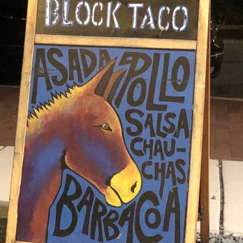 Block Taco - a sign with a donkey on it - Tacos Near Me - Wilmington, North Carolina Block Taco - a sign with a donkey on it - Tacos Near Me - Wilmington, North Carolina