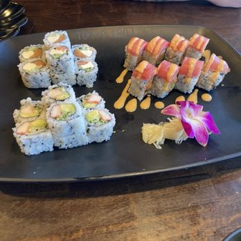 Tokyo Grill - Philly Roll (top) California Roll (bottom) Heart Throb Roll (Right) - Japanese Near Me - Lee's Summit, Missouri