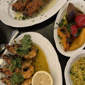 Suraya - Shrimp and lamb kebab platter for brunch - Lebanese Near Me - Philadelphia, Pennsylvania Suraya - Shrimp and lamb kebab platter for brunch - Lebanese Near Me - Philadelphia, Pennsylvania