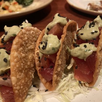 Monkeypod Kitchen by Merriman - Poke Tacos - 6/10 - New American Near Me - Kihei, Hawaii Monkeypod Kitchen by Merriman - Poke Tacos - 6/10 - New American Near Me - Kihei, Hawaii
