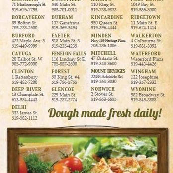 Godfathers Pizza - Exeter - a menu for a restaurant - Pizza Near Me - Exeter, Ontario Godfathers Pizza - Exeter - a menu for a restaurant - Pizza Near Me - Exeter, Ontario