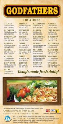 Menu photo 5 Godfathers Pizza - Exeter Exeter, ON