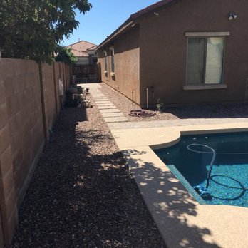 Sunburst Landscaping - Side alley walk. Clean, basic but beautiful. - Landscaping Near Me - Peoria, Arizona