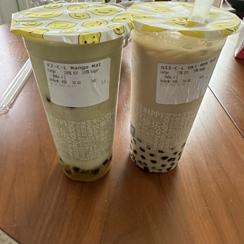 Happy Lemon - Mango matcha smoothie and roasted milk tea - Bubble Tea Near Me - Austin, Texas