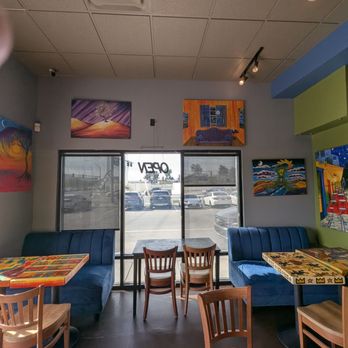 Madhouse Coffee - Inside features a lot of cool artwork, and lots of bright colors. - Coffee & Tea Near Me - Las Vegas, Nevada