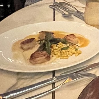 Spago - Small portion size and lots of sand in each bite- Scallops - New American Near Me - Las Vegas, Nevada