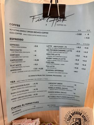 Menu photo 7 Five & Hoek Coffee Wheaton, IL