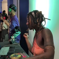 Museum of Contemporary Art Cleveland - DJ Black Unicorn rocking the crowd at a Silent Disco party