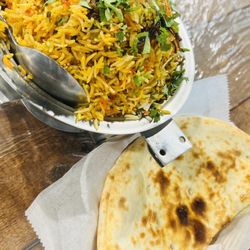 Chandni Chowk Grill - GOAT BIRYANI and BUTTER NAAN