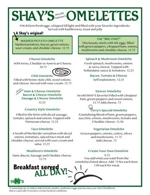 Menu photo 5 Shay's Restaurant Shoreline, WA Menu photo 5 Shay's Restaurant Shoreline, WA