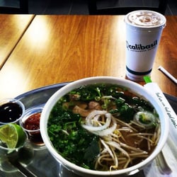 Calibasil Vietnamese Eatery - Beef Brisket Pho with all the fixings. The broth is fragrant and delicious.