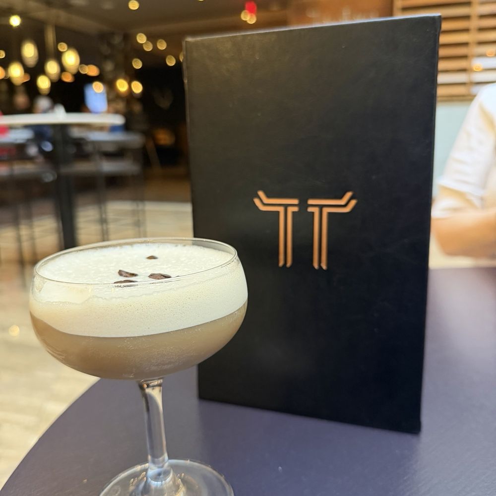 Miami at Tortora restaurant having an espresso martini.